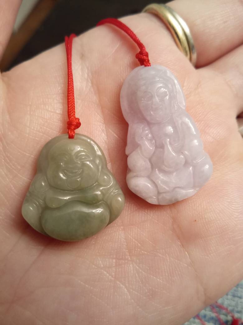Burmese Jadeite Jade Buddha Necklace