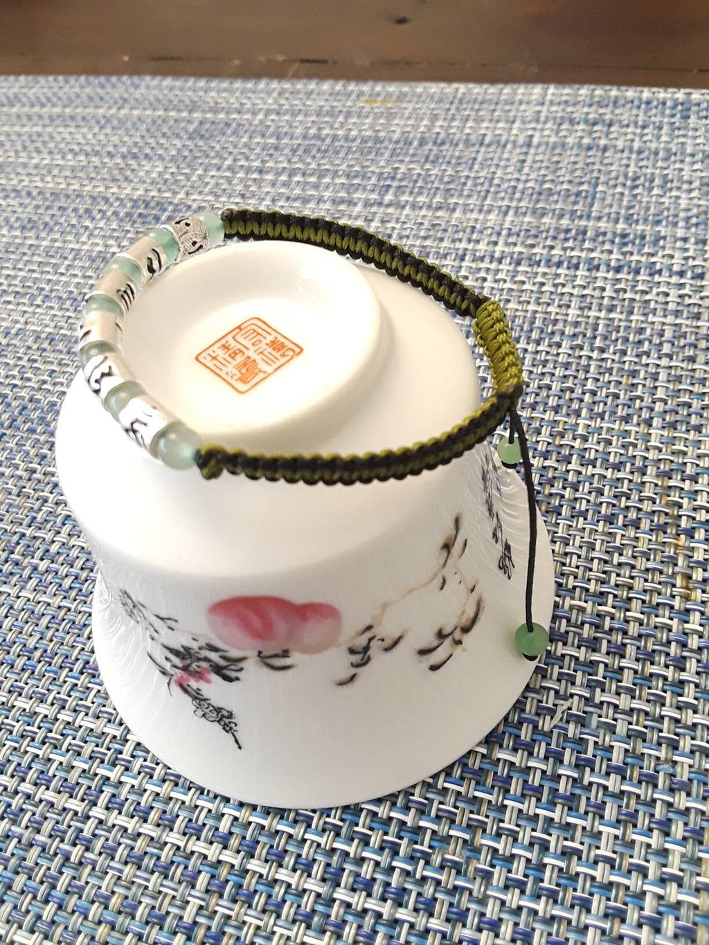 RED String Sterling Silver Six True Words Mantra String Bracelet