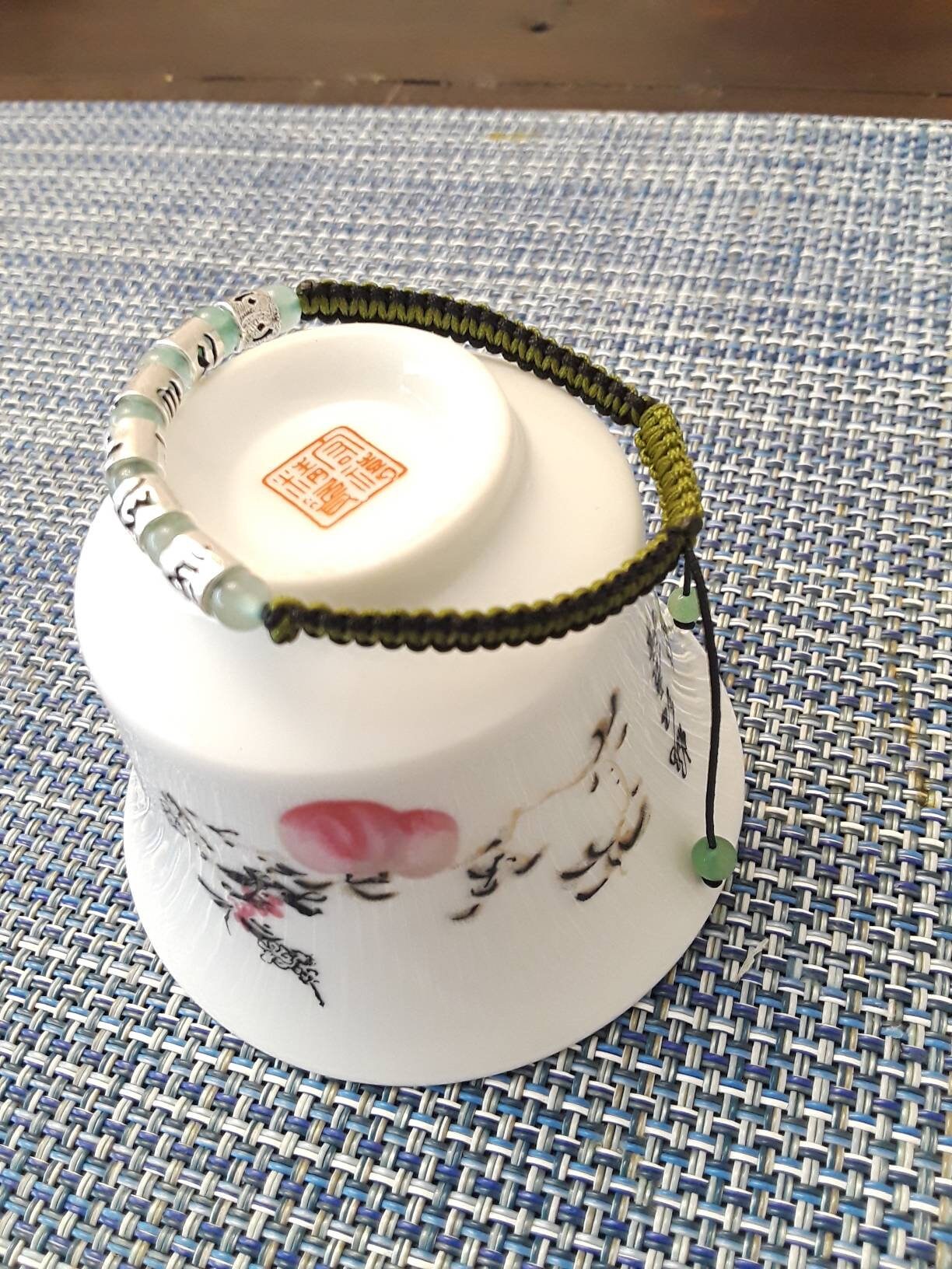 RED String Sterling Silver Six True Words Mantra String Bracelet