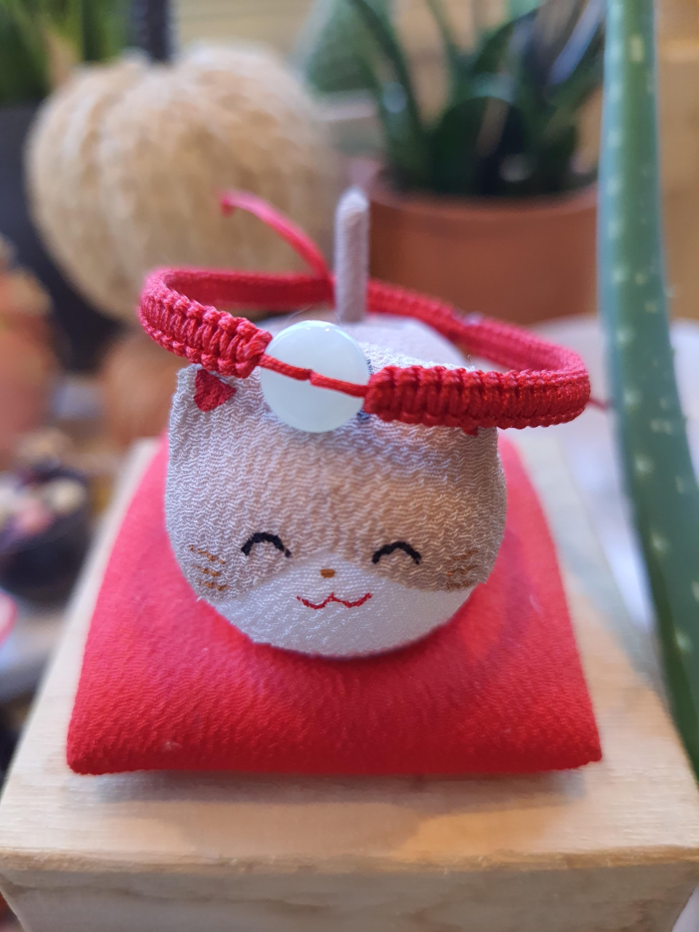 Natural Jadeite Jade Donut Red String Rope Thread Shamballa Bracelet