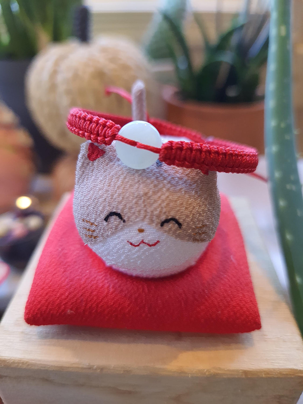 Natural Jadeite Jade Donut Red String Rope Thread Shamballa Bracelet