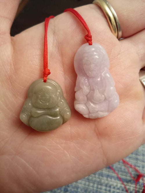 Burmese Jadeite Jade Buddha Necklace