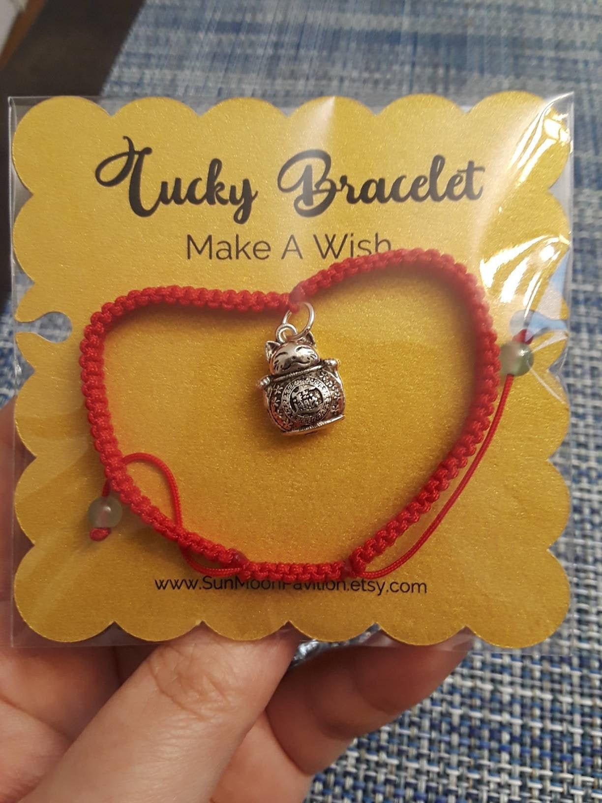 Sterling Silver Panda Lucky Chinese Red String Shamballa Bracelet