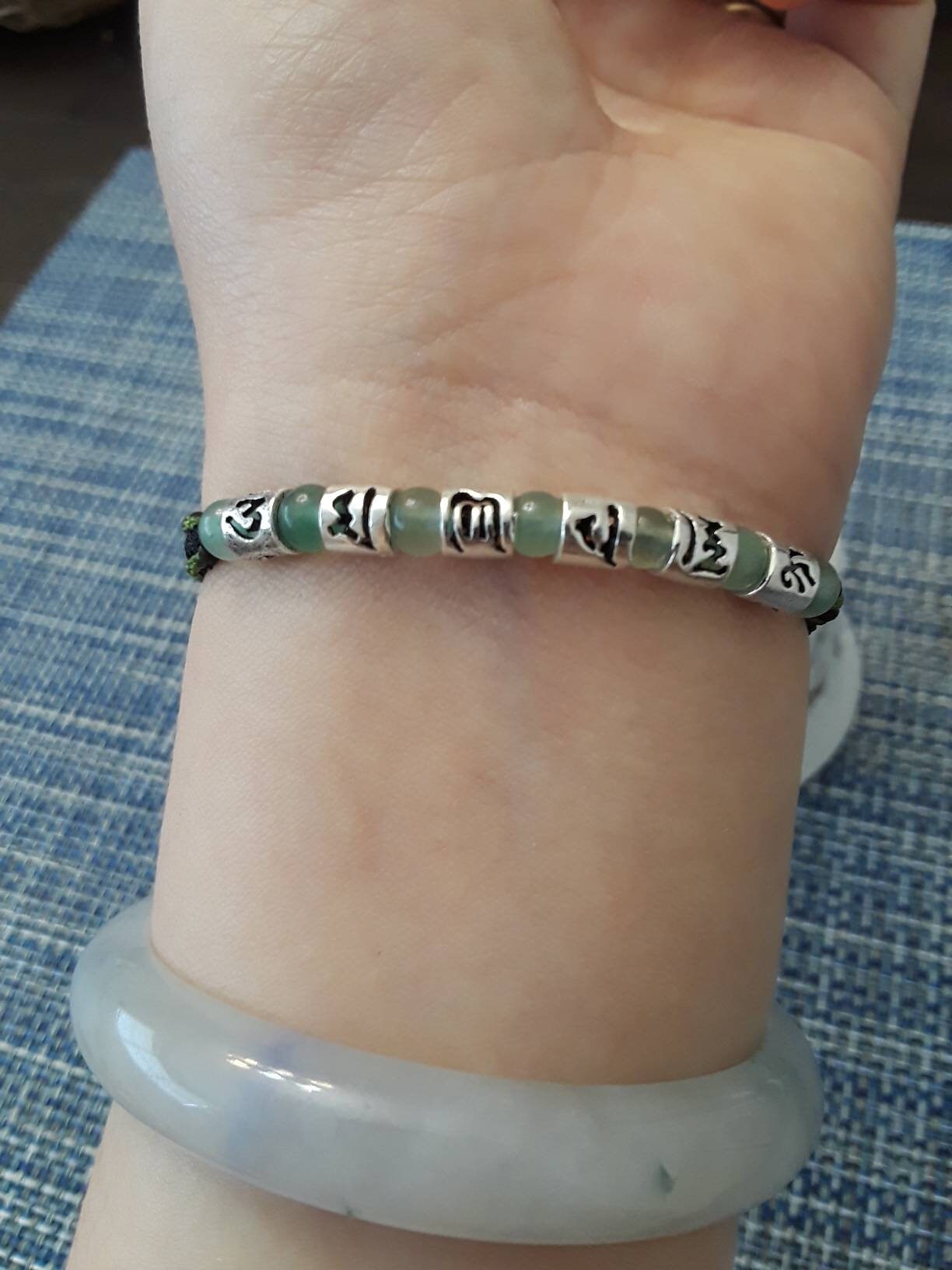 RED String Sterling Silver Six True Words Mantra String Bracelet