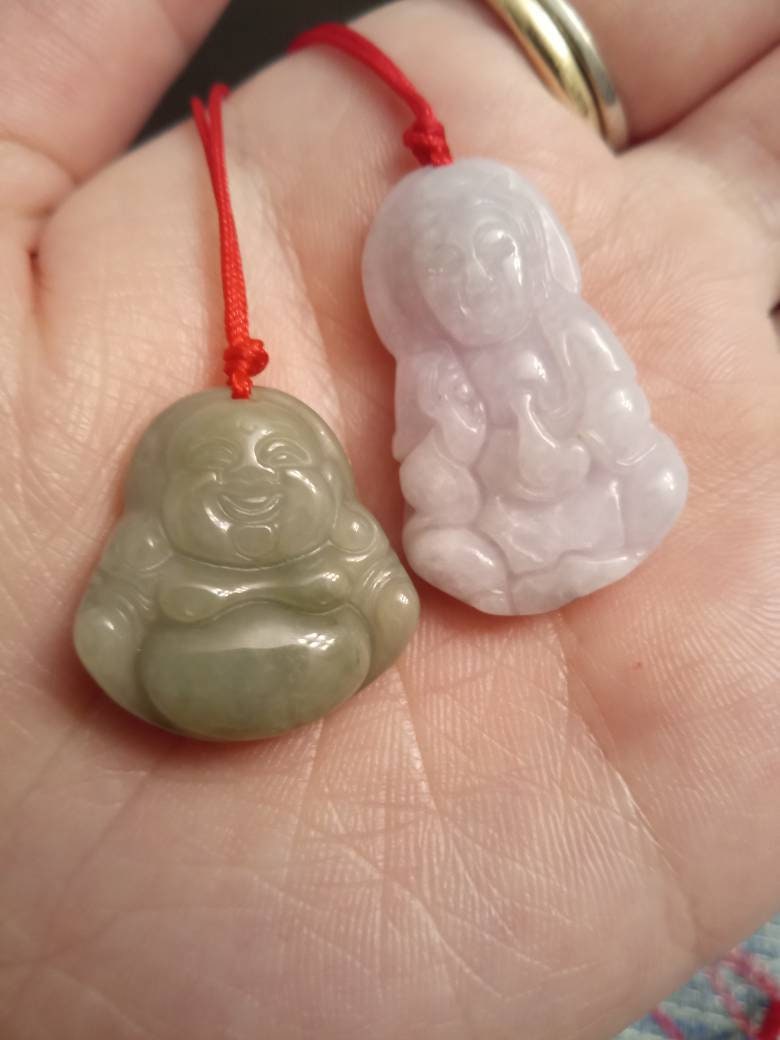 Burmese Jadeite Jade Buddha Necklace