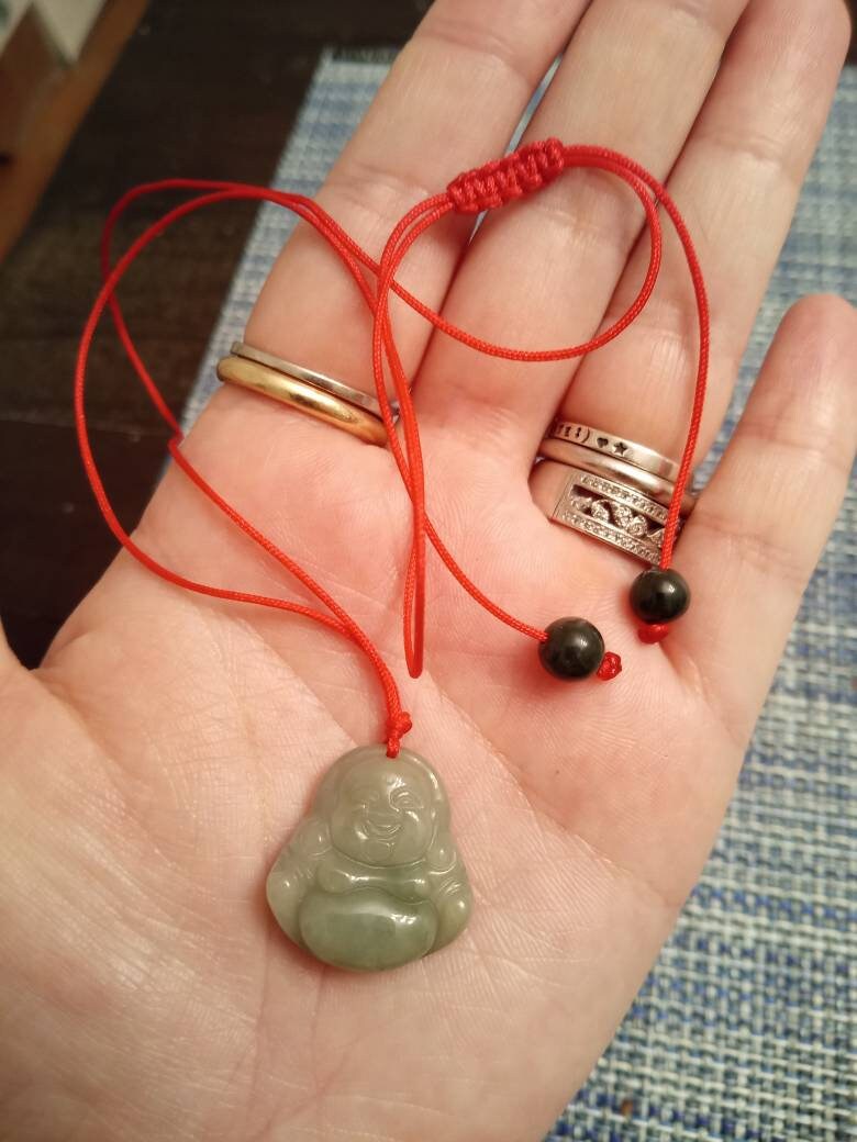 Burmese Jadeite Jade Buddha Necklace