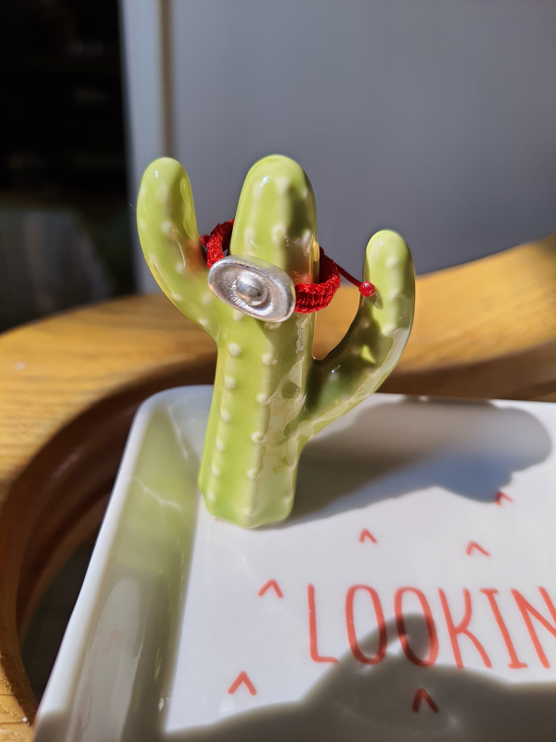 925S Sterling Silver Money/Ingot Lucky Red String Shamballa Ring