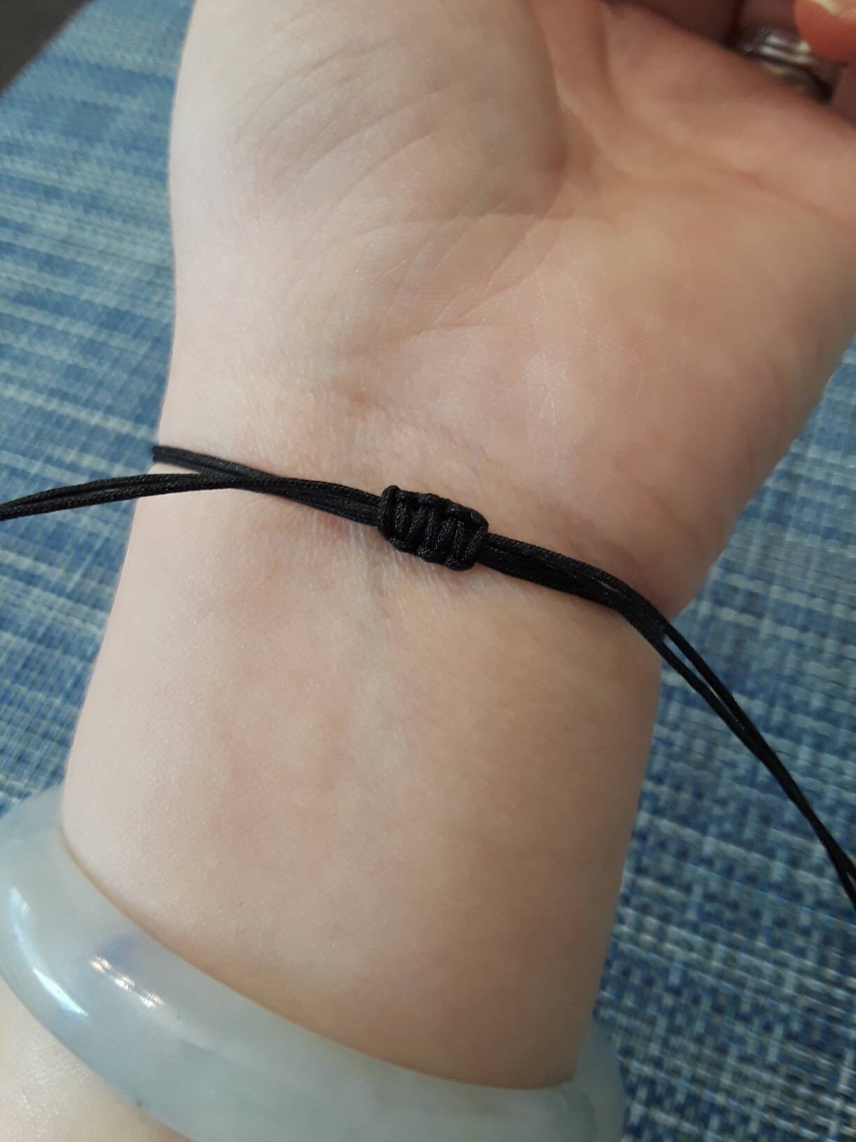 Natural Jadeite Jade Donut and Hulu Red String Rope Thread Bracelet