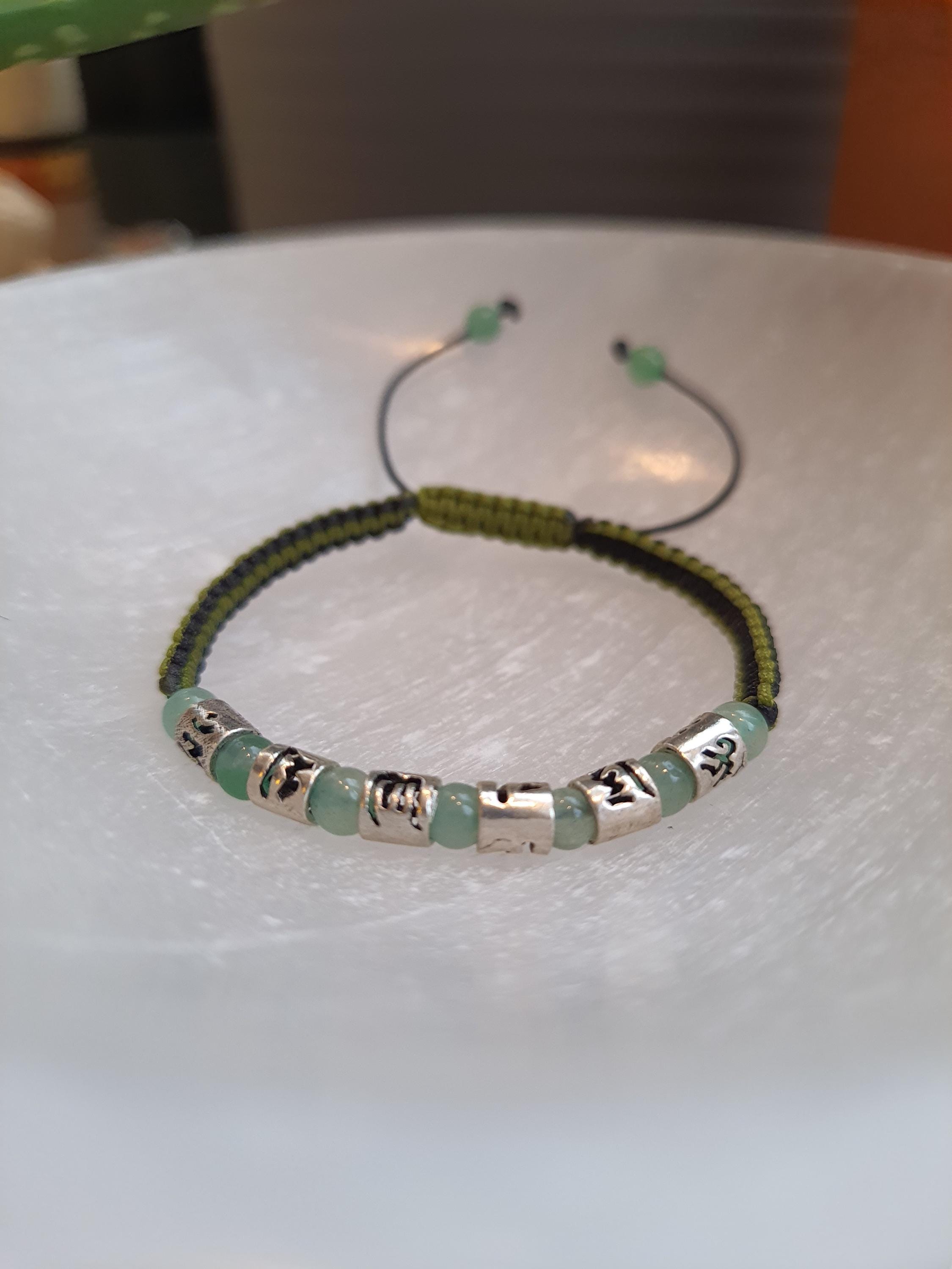 RED String Sterling Silver Six True Words Mantra String Bracelet