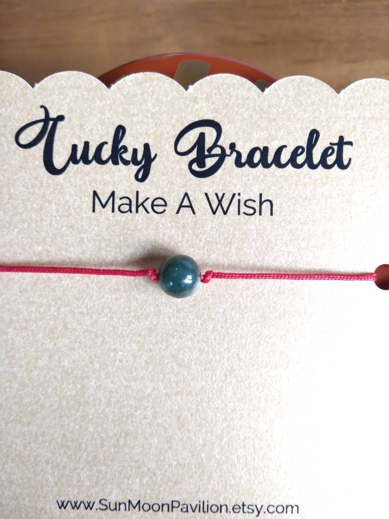 Burmese Jadeite Jade Red String Bracelet