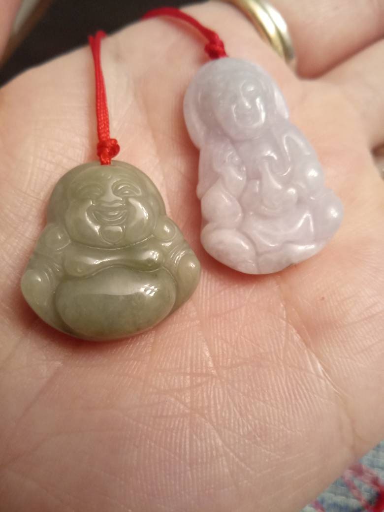 Burmese Jadeite Jade Buddha Necklace