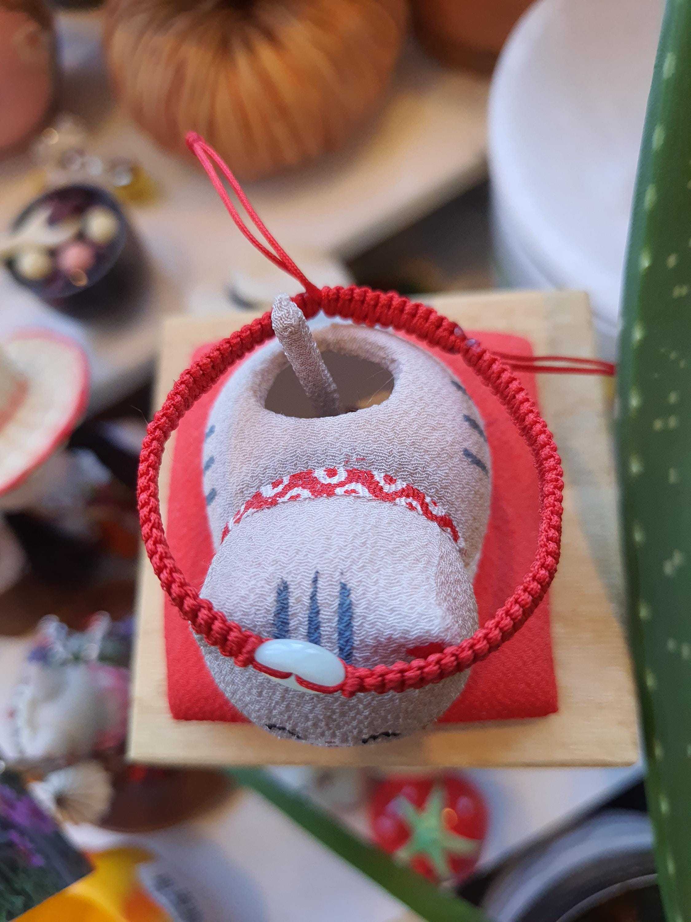 Natural Jadeite Jade Donut Red String Rope Thread Shamballa Bracelet