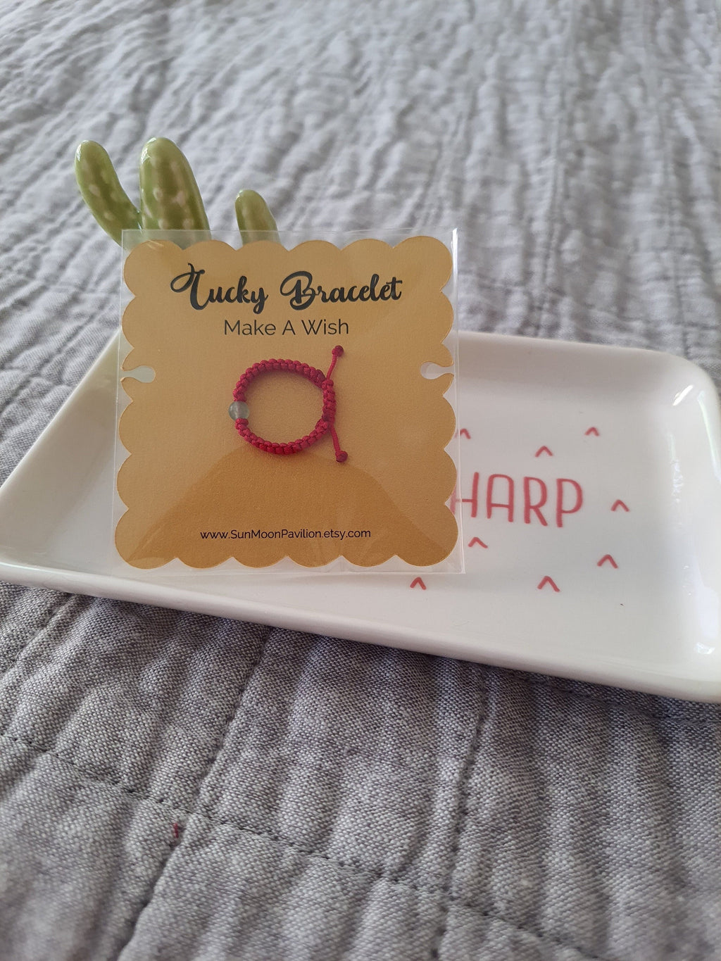 Aventurine Lucky Red String Shamballa Ring