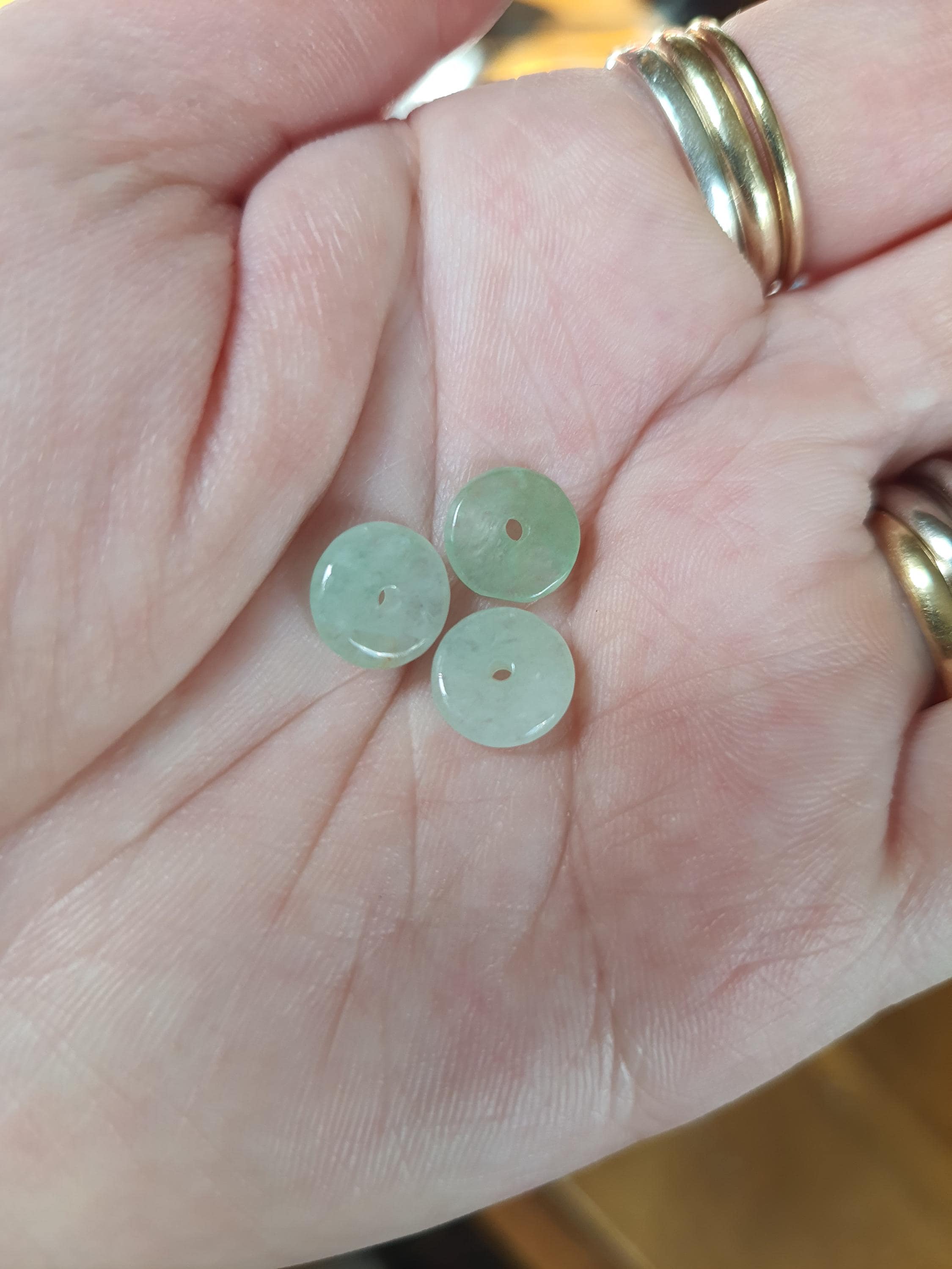 Natural Jadeite Jade Donut Red String Rope Thread Bracelet