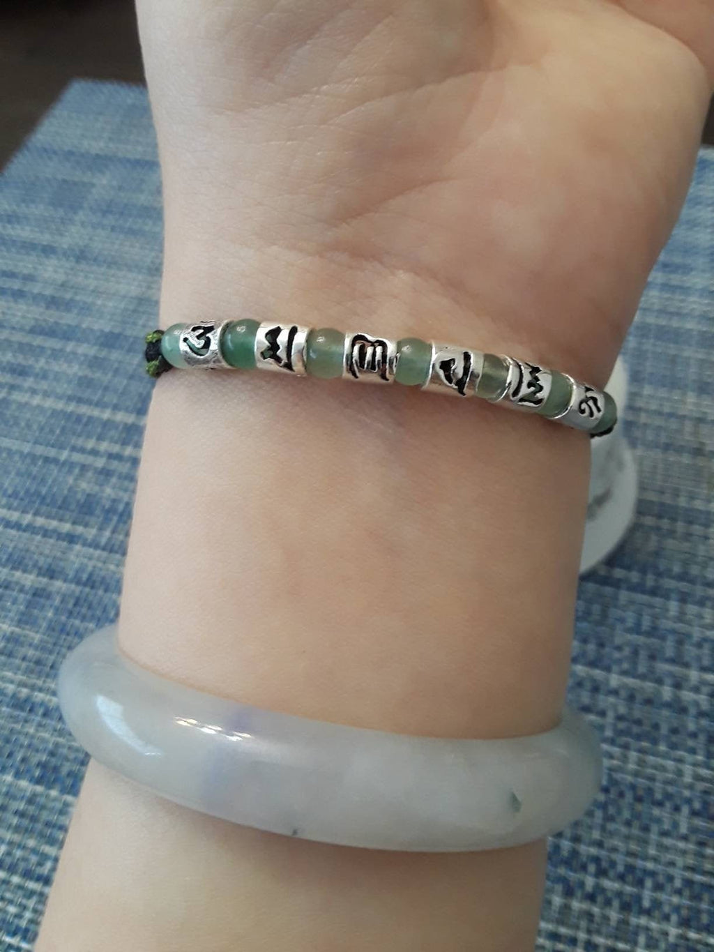 RED String Sterling Silver Six True Words Mantra String Bracelet