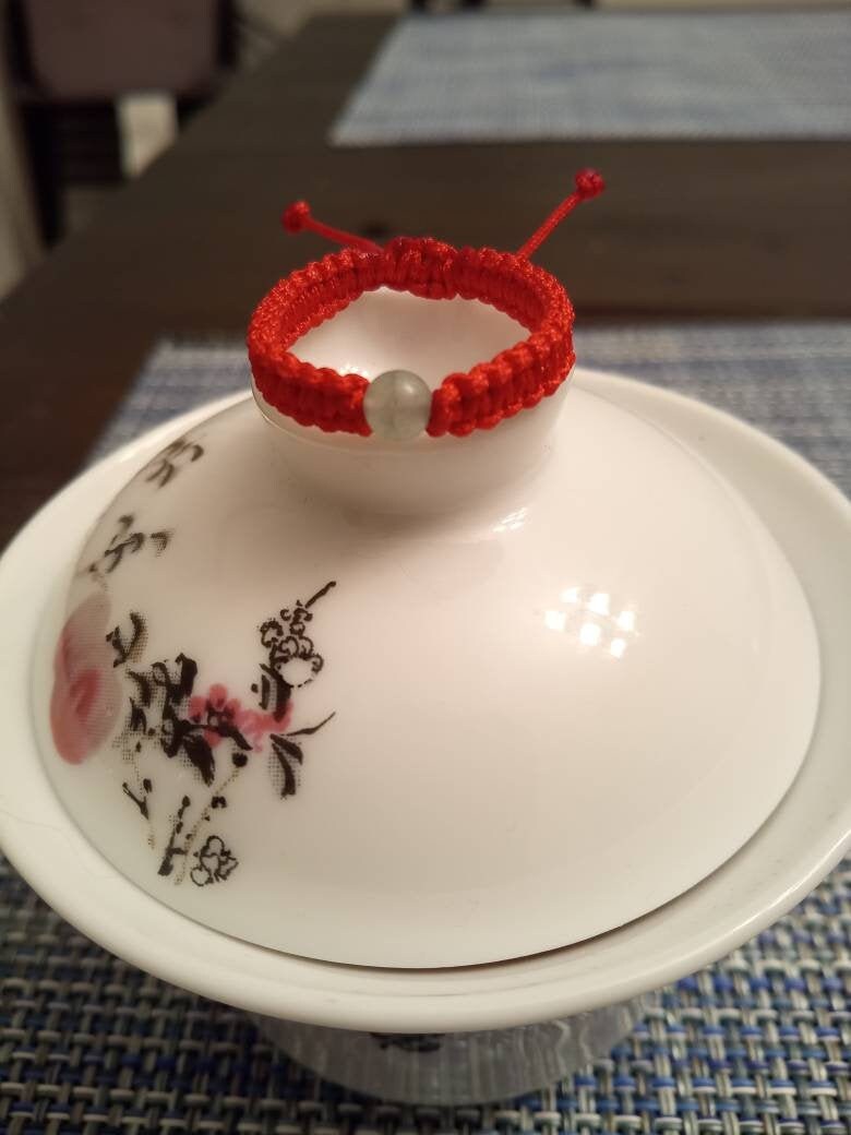 Aventurine Lucky Red String Shamballa Ring