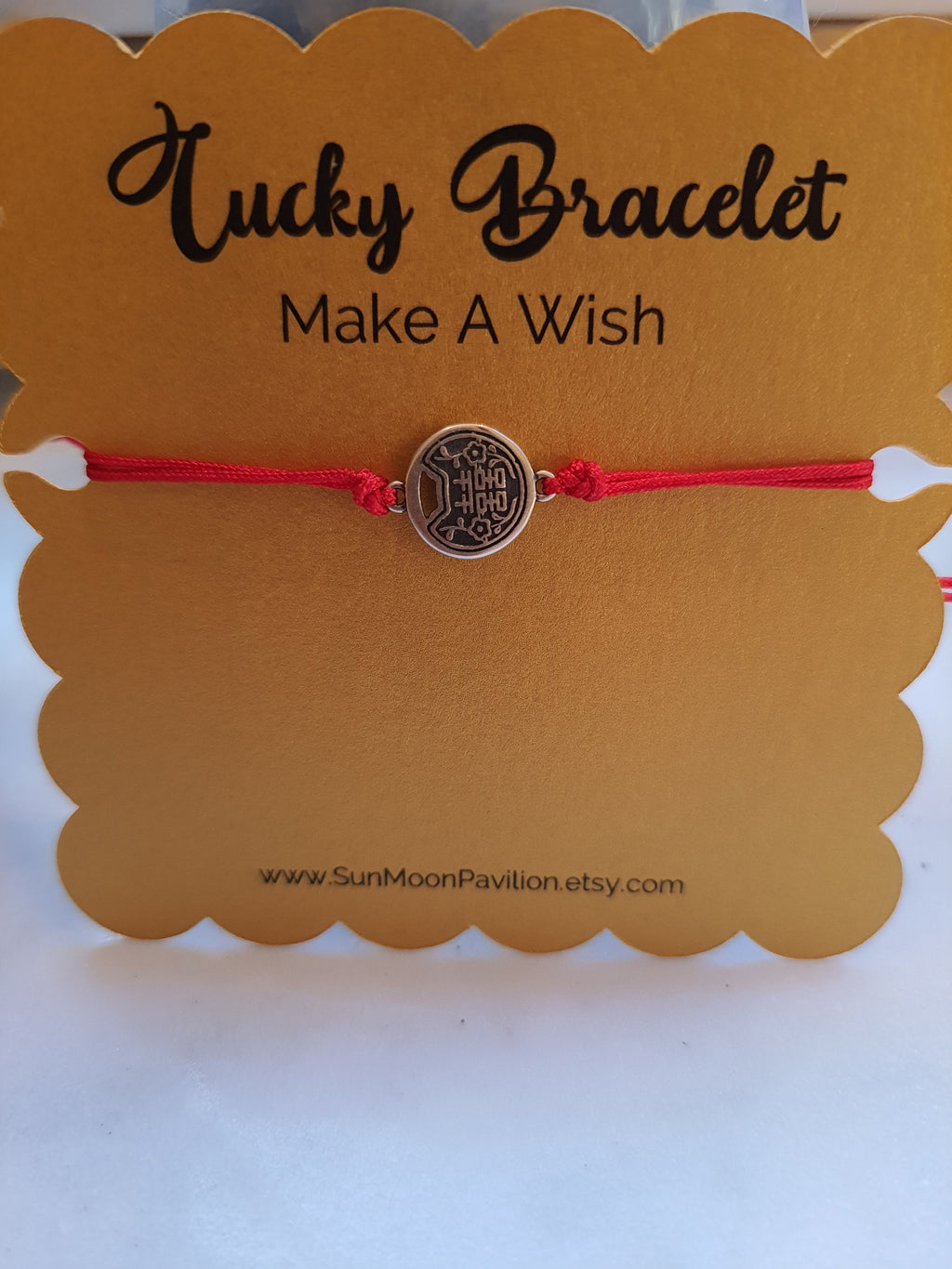 Sterling Silver Double Happiness Charm Chinese Red String Bracelet轉運紅繩手鍊