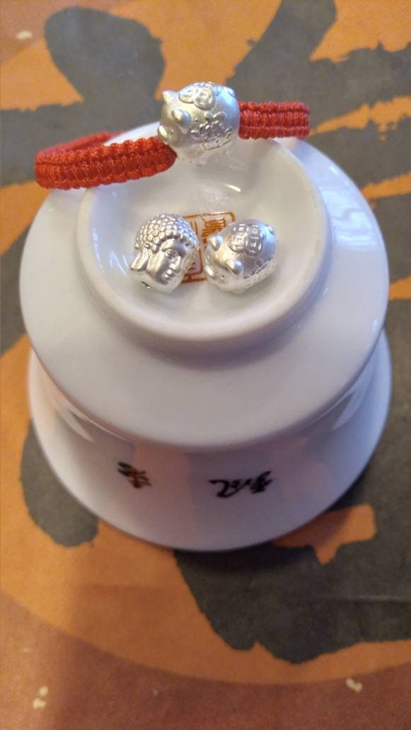 Sterling Silver Buddha/Elephant/Pig/Wire Ball Lucky Chinese Red String Shamballa Bracelet