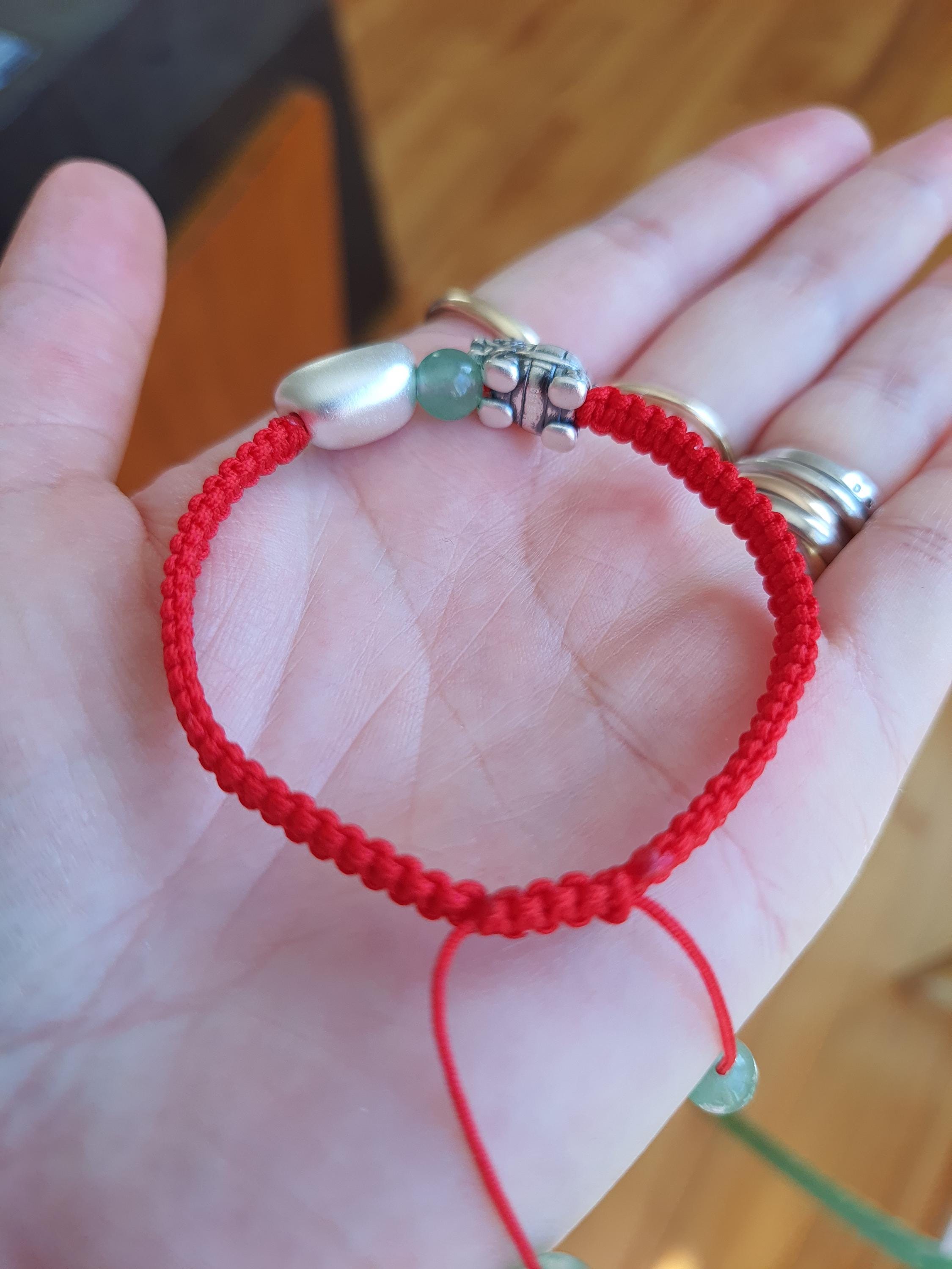Sterling Silver Dragon Turtle Chinese Red String Shamballa Bracelet紅繩手鍊